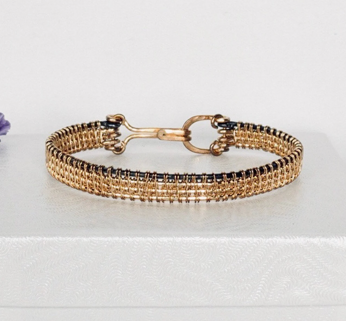 Classy Woven The Filled Bracelet Argentium – Gold Silver Look & Hand