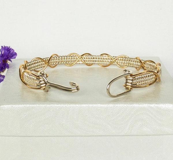 Timeless Statement Bracelet - Wire Woven Mixed Metal