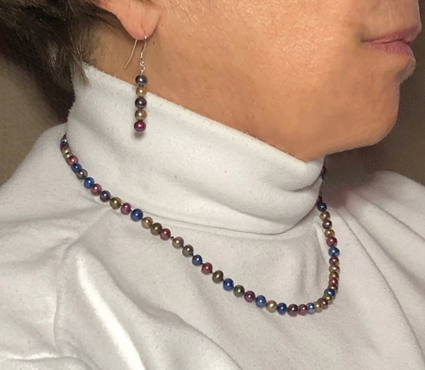 Multi Colored Freshwater Pearl Earrings
